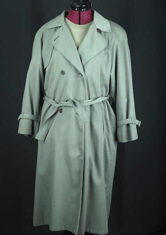 London Fog Wool Lined Trench Coat Size 10 Petite - image 1