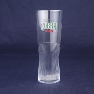Vintage Cobra Indian Lager Pint Glass - UK Collectible Beer Memorabilia