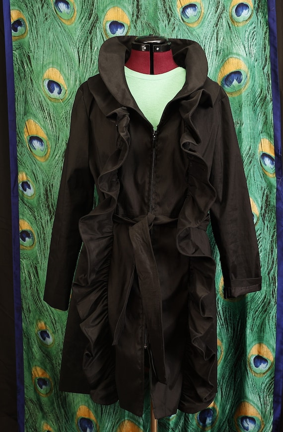 belted raincoat