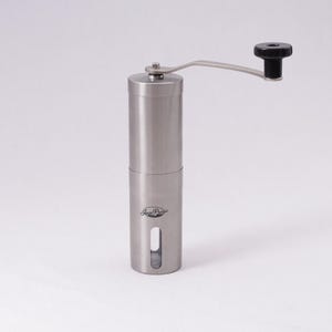 Vintage JavaPresse Manual Coffee Grinder – Stainless Steel Hand Crank Burr Mill, 18 Settings for Espresso, French Press, Pour-Over