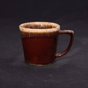 Vintage Mccoy Pottery Mug: Brown Drip Glaze, 1960s USA Coffee Cup