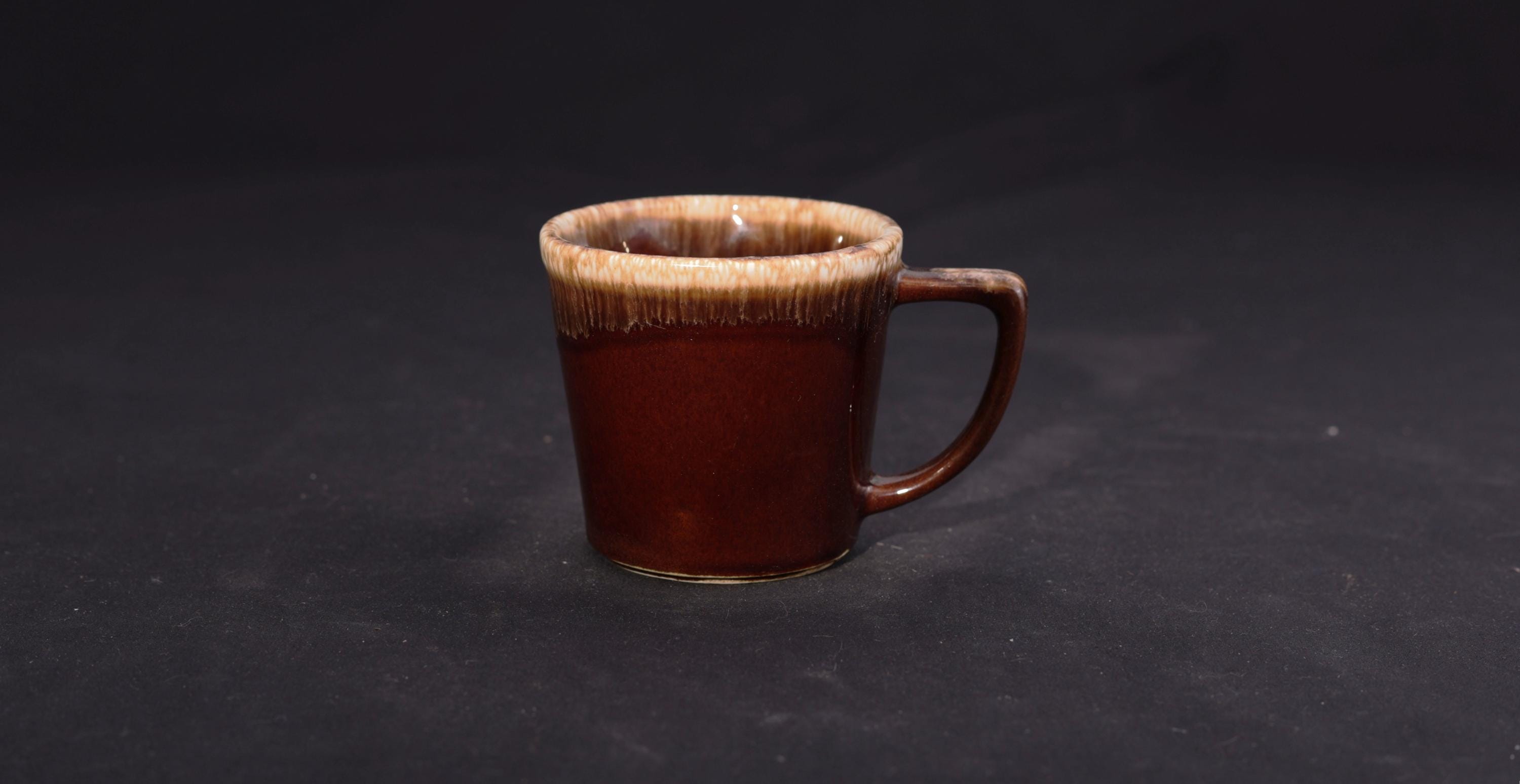 Vintage Mccoy Pottery Mug: Brown Drip Glaze, 1960s USA Coffee Cup