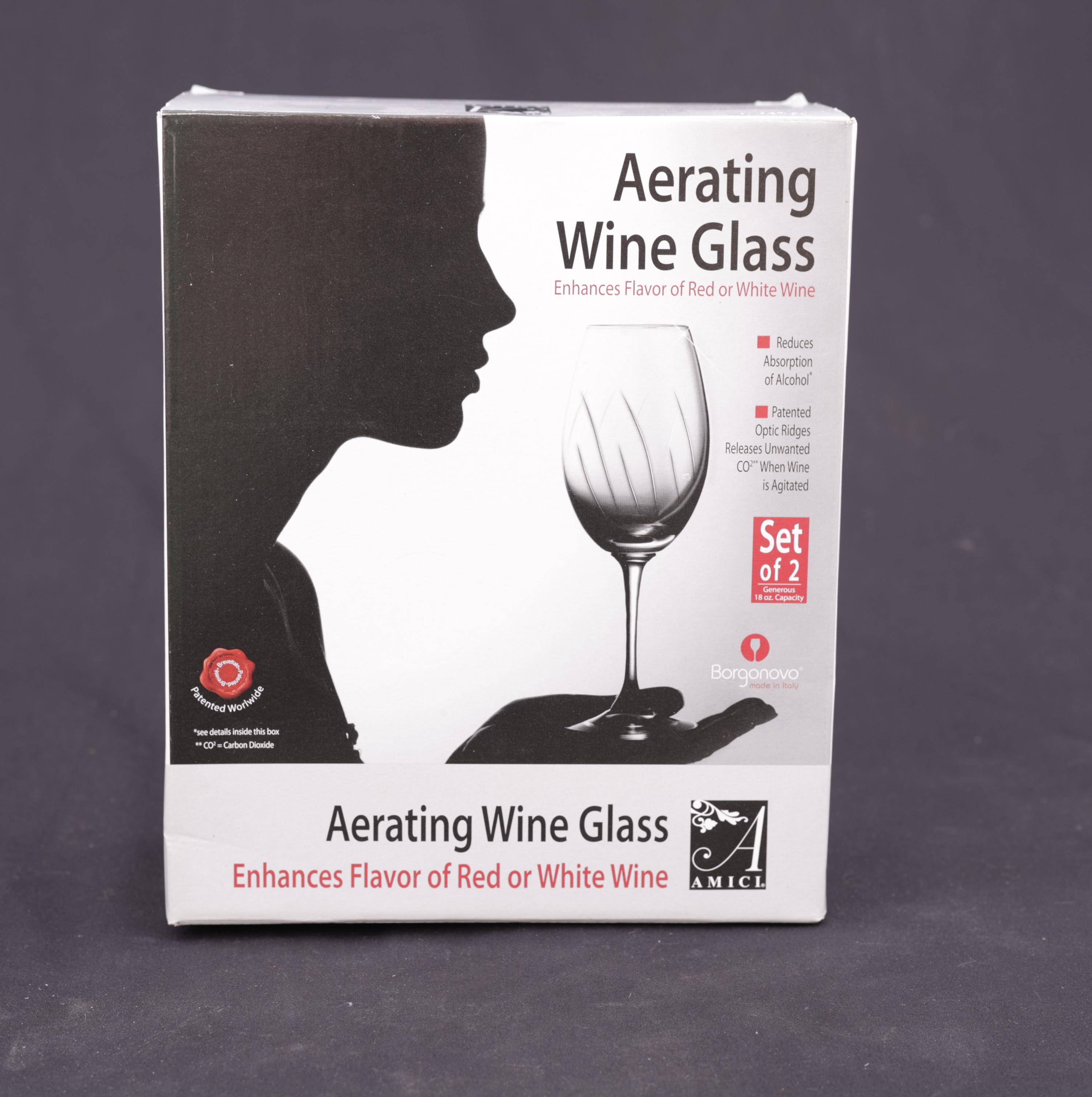 Vintage Global Amici Wine Aerating Glass: Blown Glass, Made in Italy, 24oz  - Etsy