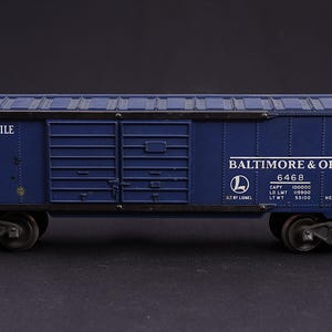 Vintage Lionel Trains O/O-27 6468 Baltimore & Ohio Automobile Box Car Postwar Collectible