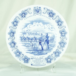 Vintage 1967 Canadian Centenary Plate: Barratts LTD Provincial Shields