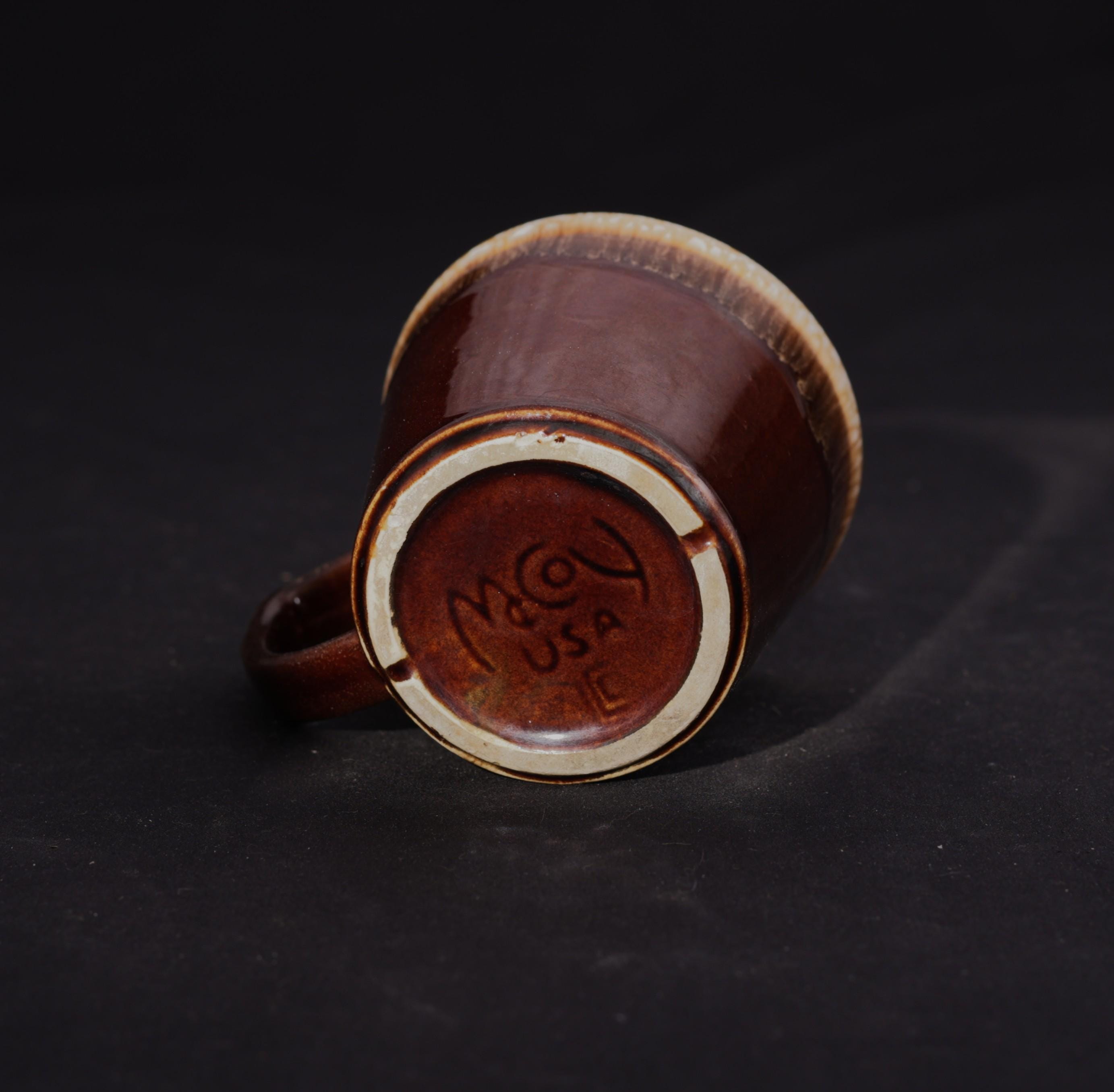 Vintage Mccoy Pottery Mug: Brown Drip Glaze, 1960s USA Coffee Cup