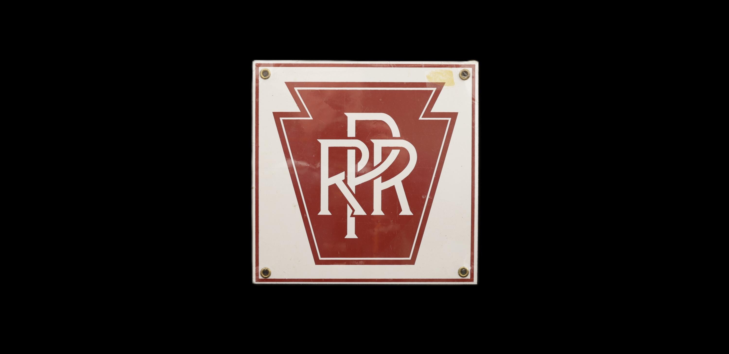 Pennsylvania Railroad PRR Porcelain Sign — Keystone Logo Railroad Wall ...