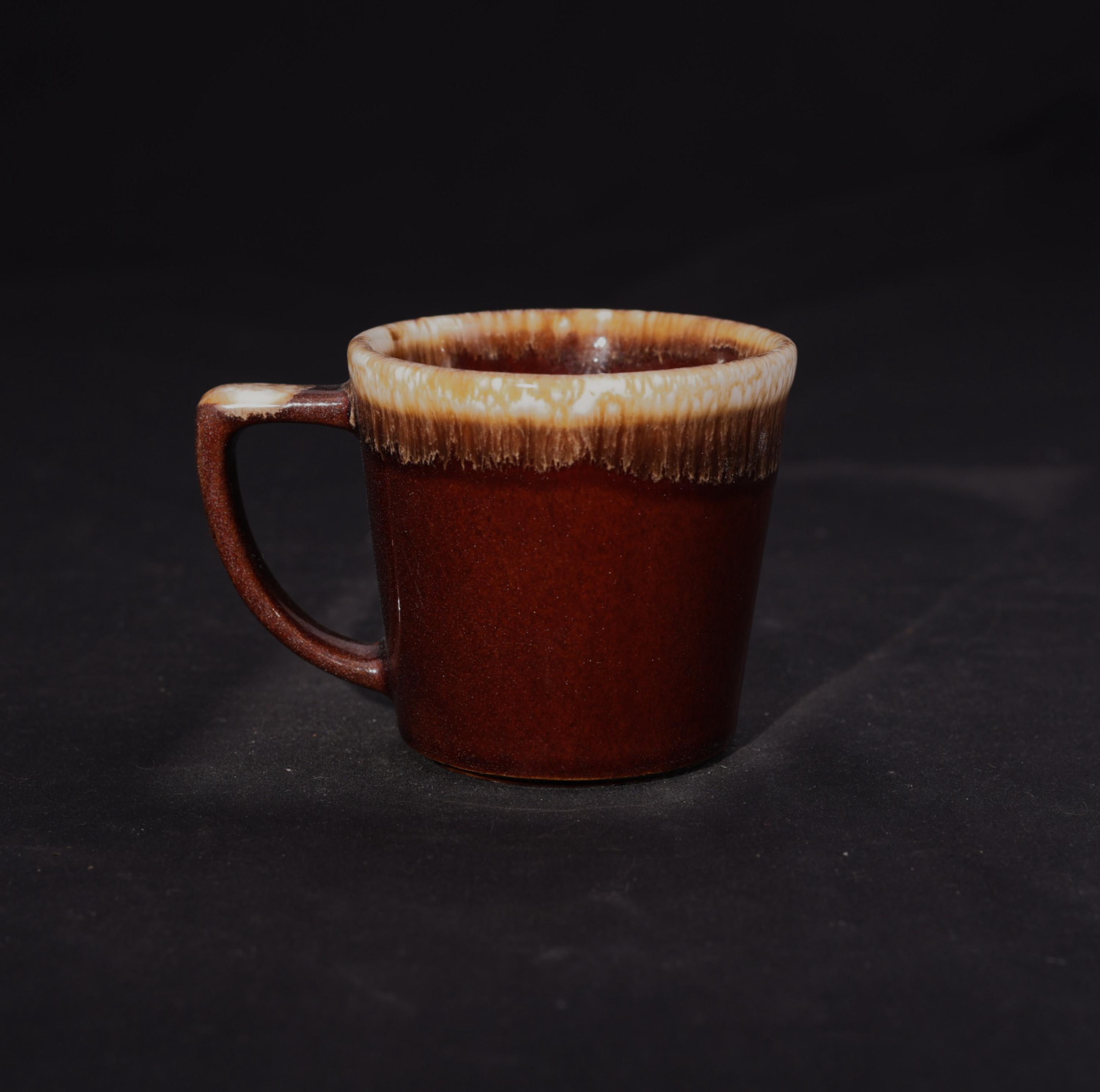 Vintage Mccoy Pottery Mug: Brown Drip Glaze, 1960s USA Coffee Cup
