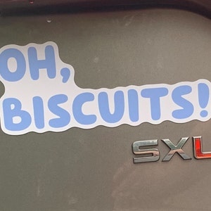 Bluey, "Oh, Biscuits!" car magnet, approximately 8" x 3-1/4"