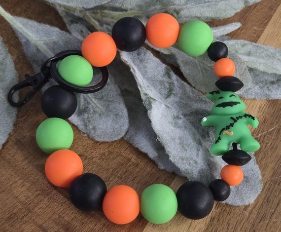 Bangle Key Ring | Bracelet Key Chain | Wristlet Keychain | Silicone Bangle Key Ring | Halloween | Bracelet/Wristlet | Spooky
