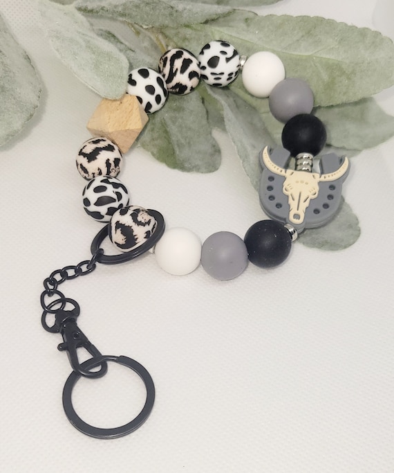 Bangle Key Ring | Bracelet Key Chain | Wristlet Keychain | Silicone Bangle Key Ring | Country Western | Bracelet/Wristlet | Keychain Gift