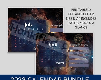 Astrology Themed 2023 Calendar | Printable Calendar | 2023 Monthly Planner