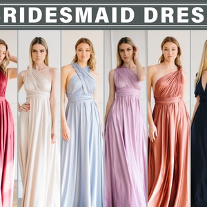 Multiway Maxi Dress, Bridesmaid Dress infinity Dress , Floor Length Bridesmaid Dress, Maxi Dress for bridesmaid, Cocktail Dress, Dresses