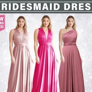 Rosewood Bridesmaid Dress, Mauve Dress long,  Infinity Bridesmaid Dress, Convertible Dress, Long Dress, Multiway Dress, Convertible dress