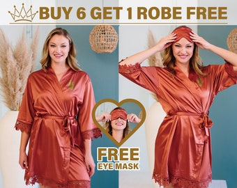 Bridesmaid Robes & Eye Mask Set