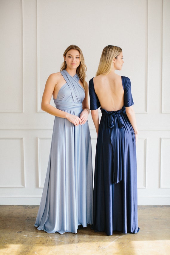 Dusky blue bridesmaid hotsell dresses uk