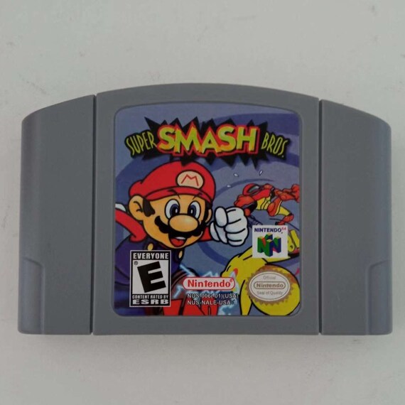 Super Smash Bros. N64 Game Cartridge Etsy Australia