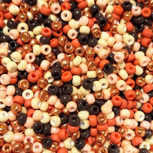 6/0 Miyuki Round Seed Beads-BeadsCastleStore Mix 351-Mixture of Opaque Matte Luster Ceylon Galvanized Duracoat Finishes-10 25 50 gr-(#351)