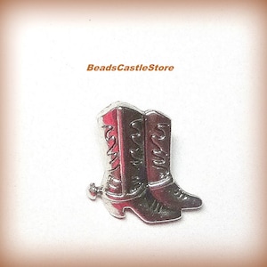 3-6-10pcs Cowboy Boots Buttons-Antique Silver clasp-Jewelry closure-Metal Shank Buttons-Western motif Button-16mm x 15mm-(#9)