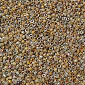 11/0 Brown Picasso Seed Beads-Miyuki Round Seed Beads-Size 11/0-Miyuki # 4517-Japanese glass Beads-10-25-50 grams-(#155)