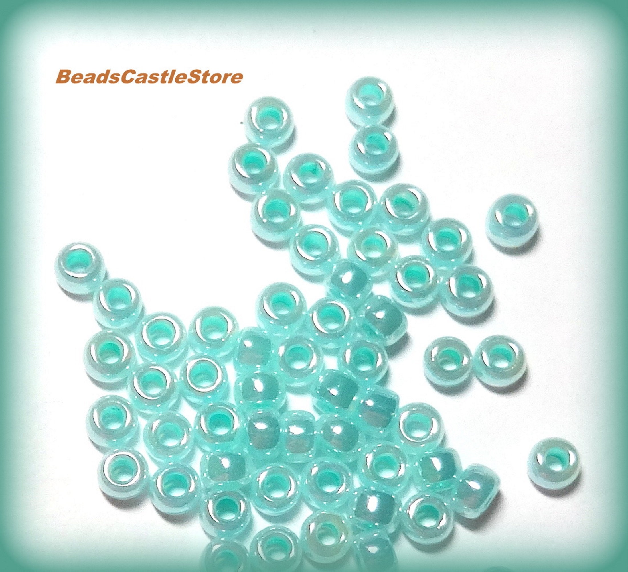 6/0 Miyuki Ceylon Aqua Green Seed Bead-miyuki 536-japanese Glass Bead-round Seed Bead-option of 10-25-50 Grams163 - Etsy 6/0 Miyuki Ceylon Aqua Green Seed Bead-miyuki 536-japanese Glass Bead-round Seed Bead-option of 10-25-50 Grams163 - Etsy