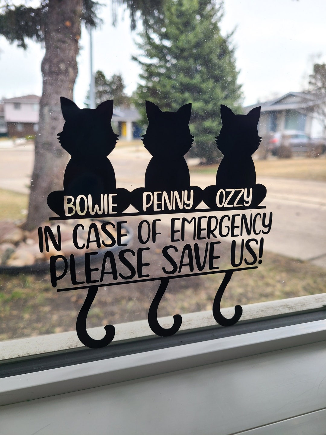 In Case of Emergency Please Save Us, Emergency Pet Rescue Window Decal ...