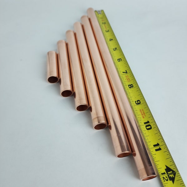 Copper Pipe 1/2 inch ID 5/8 inch OD custom lengths available (DIY parts to make custom copper artwork, decor, hangers, mounts, or other)