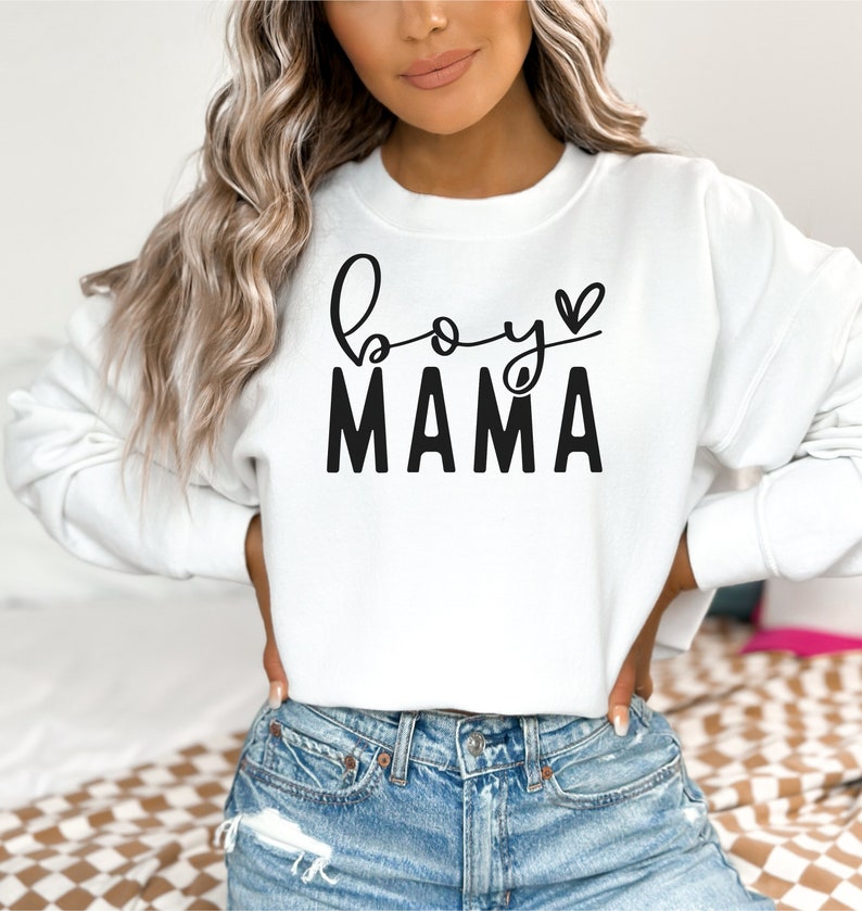 Boy Mama Sweatshirt Mama Sweatshirt Sweater Mama Crewneck Gift for Mom ...