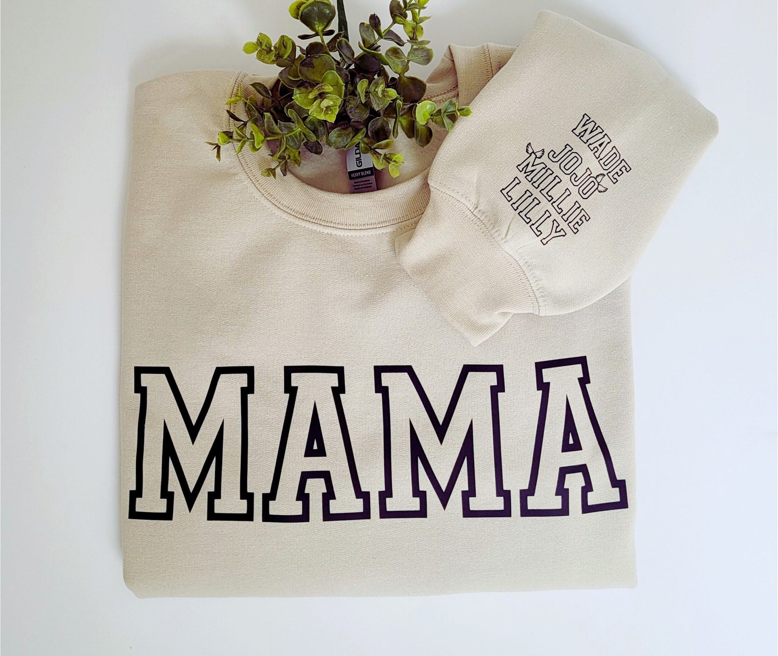 Mama Sweatshirt With Kids Names Custom Mama Sweatshirt Gift for Mom Mom ...