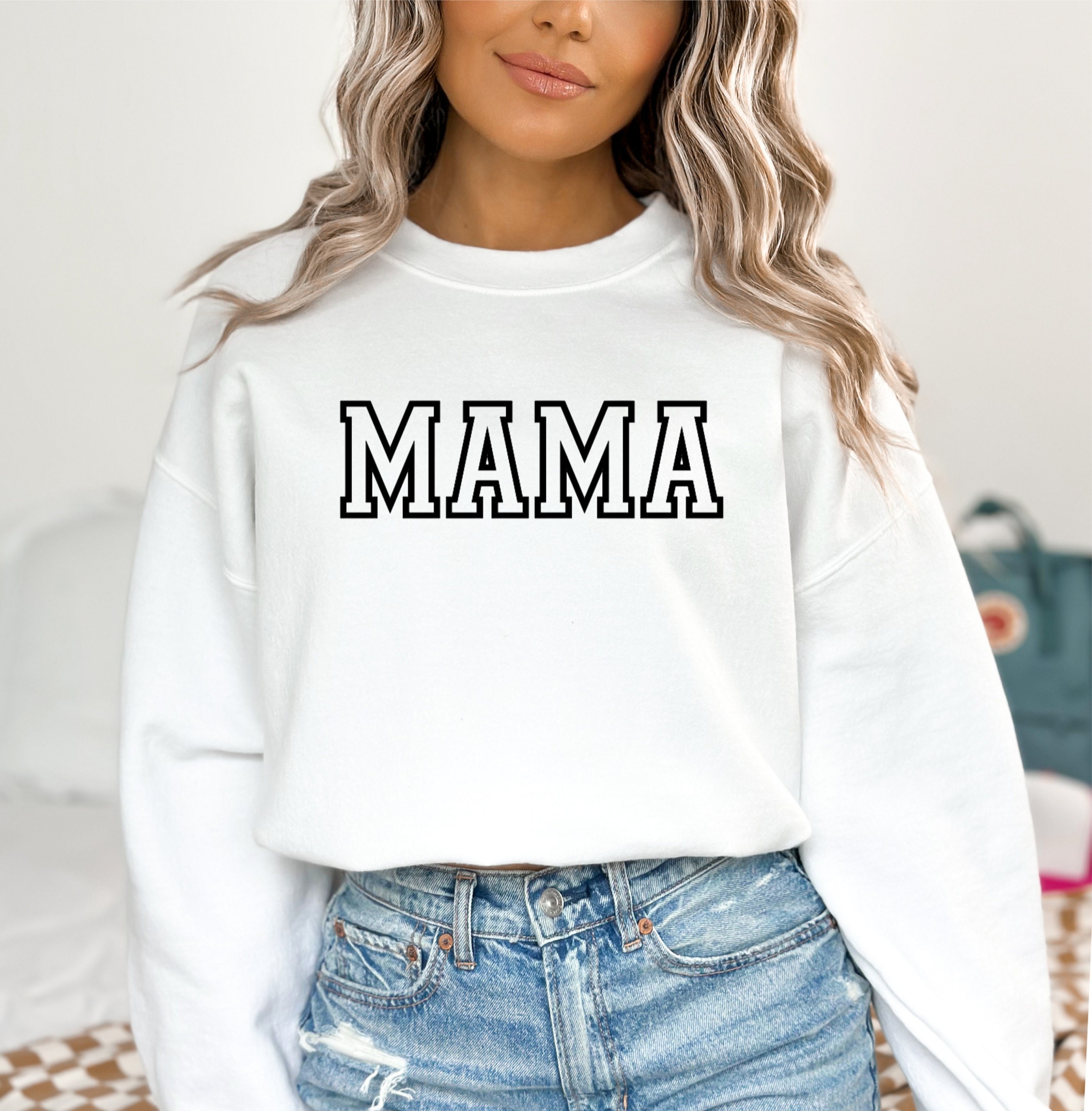 Mama Sweatshirt With Kids Names Custom Mama Sweatshirt Gift for Mom Mom ...