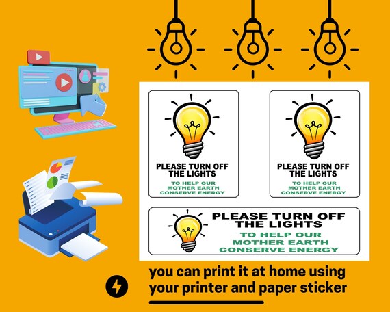 Turn Off the Lights Airbnb Sign for Guests and Family