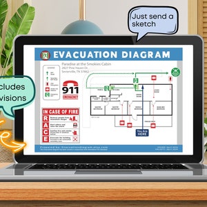 Evakuierungsplan Fire Escape PDF zum Herunterladen Karte evakuieren