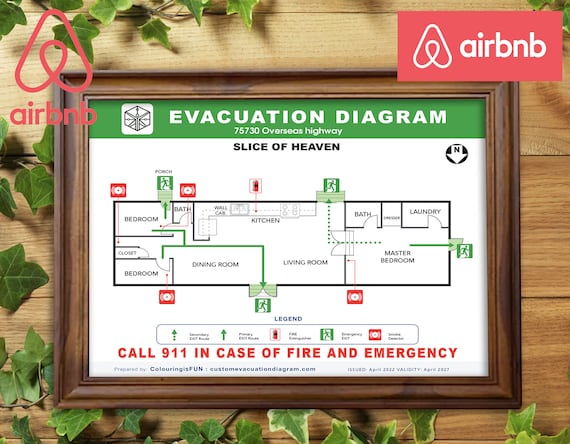 Evacuation Diagram Fire Escape Downloadable PDF Evacuate Map