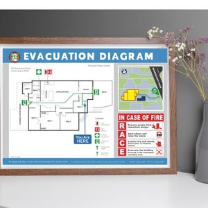 Evacuation Diagram Fire Scape Downloadable pdf printable - Australian NSW STRA Compliant