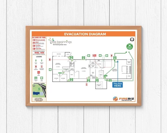 Evacuation Diagram Fire Scape Downloadable pdf printable - Specific Listings for Stephen