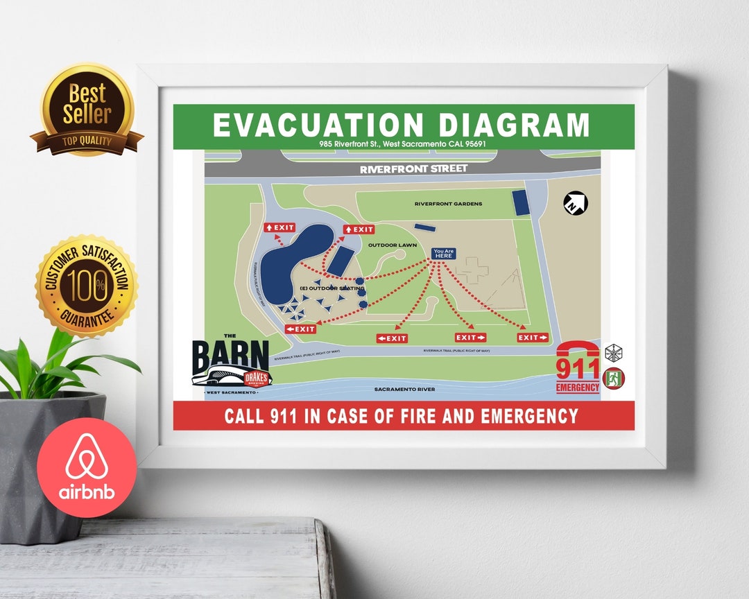Site Diagram Evacuation Diagram Fire Escape Downloadable PDF Evacuate ...