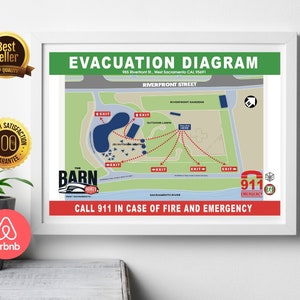 Standortdiagramm Evakuierungsplan Fire Escape PDF zum Herunterladen Karte evakuieren