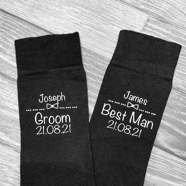 Men's Wedding Socks Groom BestMan Father