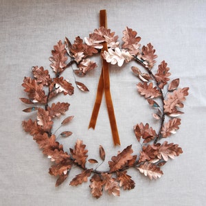 Irish Oak Copper Spring Door Wreath, Year Round Wreath, All Season Wreath, Handcrafted Wreath, Oak Wreath, Mother&#39;s Day Wreath, Metal Wreath