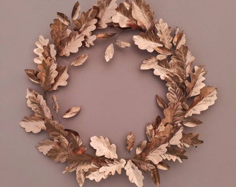 Christmas Irish Oak Copper Wreath, Year Round Wreath, Festive Wreath, Handcrafted Wreath, Oak Wreath, Christmas Wreath, Metal Wreath