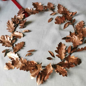 Irish Oak Copper All Season Wreath, Year Round Wreath, Valentines Gift, 7th Anniversary Gift, Oak Wreath, Christmas Wreath, Metal Wreath