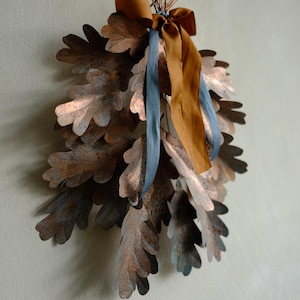 Copper Laurel Christmas Door Hanger, All season wreath, copper wreath, laurel wreath, metal wall decor, copper art, metal art