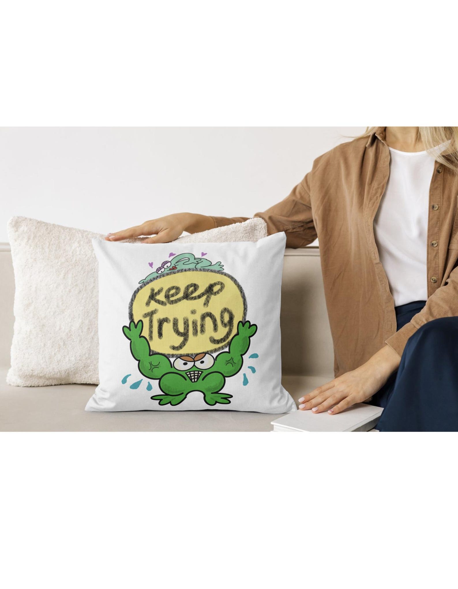 Never Give Up Frog Cartoon Funny Kid Motivation Fighting Cute Il 1588xN.6518496879 O8du
