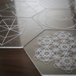 Hexagon Clear Acrylic Crystal Grid