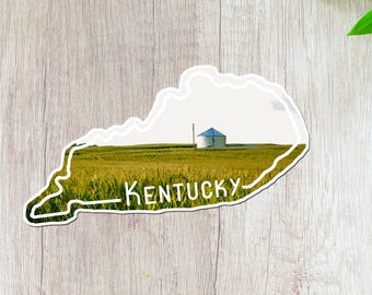 Kentucky State Sticker: Bluegrass Landscape Vinyl Decal