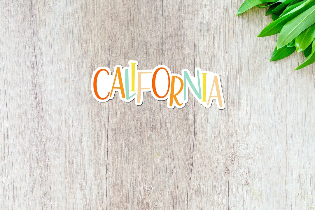 California Vinyl Sticker, Colorful State Decal - Etsy