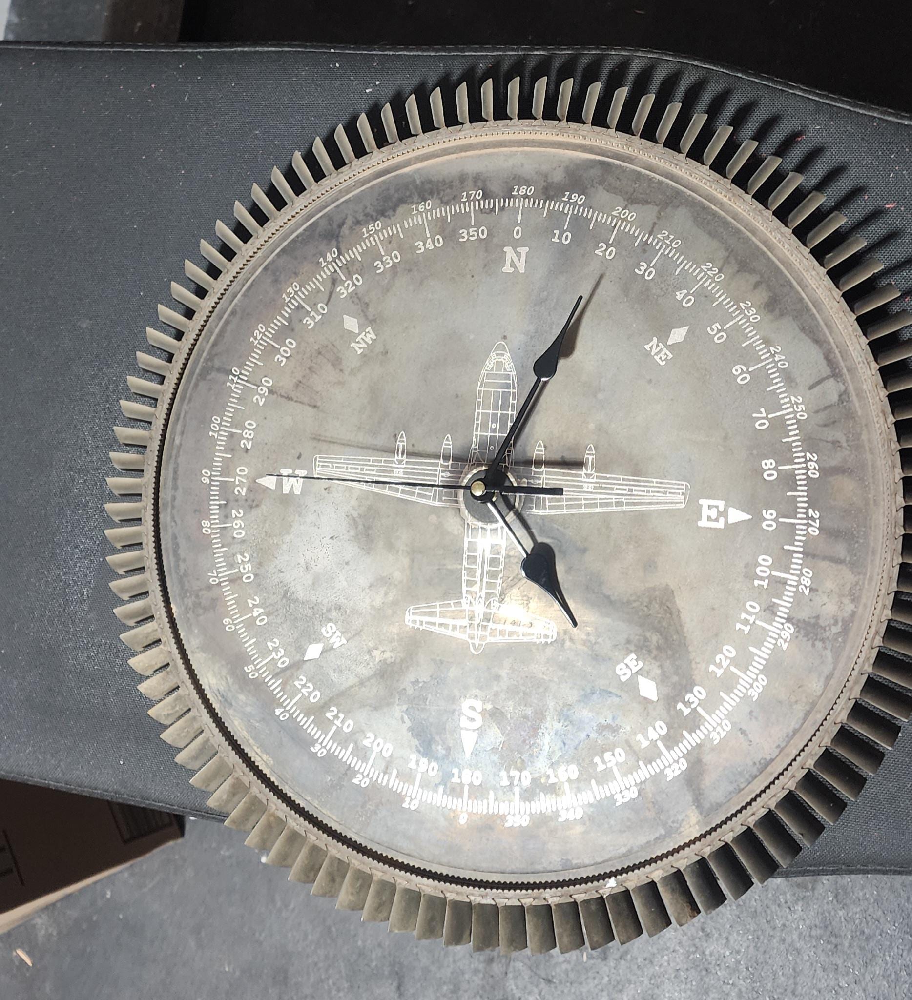 Compressor Clock Allison T56 Compressor Wheel Laser Engraved Clock - Etsy