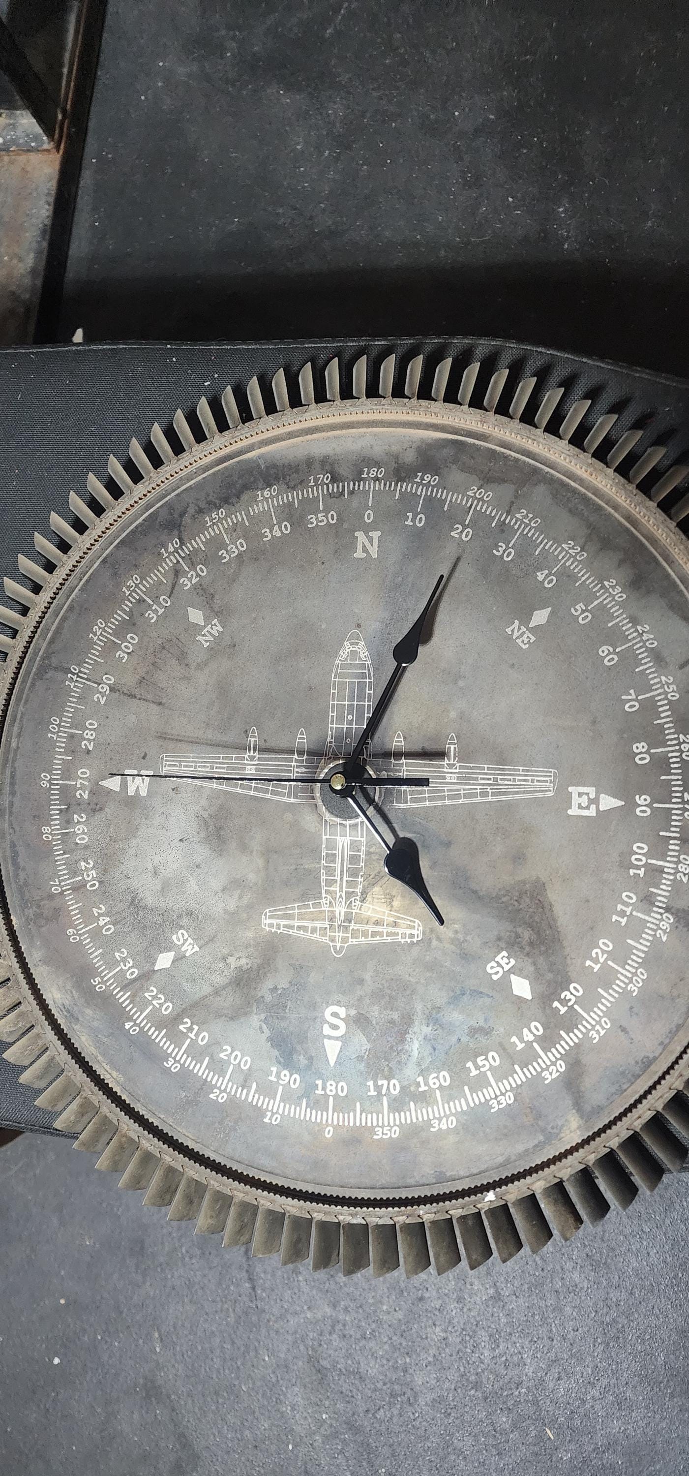 Compressor Clock Allison T56 Compressor Wheel Laser Engraved Clock - Etsy