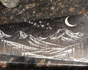 Arte de pared con sierra de mano vintage