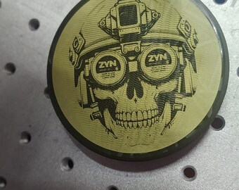 zyn can 3d skull od green